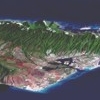 Satellite image of Kilauea showing active regions