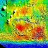 Mars Odyssey image showing water ice