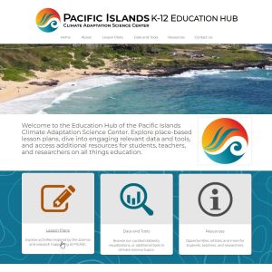 Graphic showing the PI-CASC K-12 education hub website
