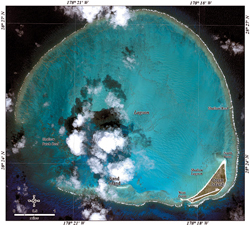 IKONOS satellite image of Photo of Kure Atoll.
