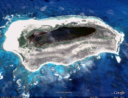 Google Earth view of Laysan Island