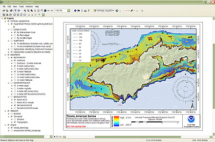 Image map of Tutuila habitat map system.