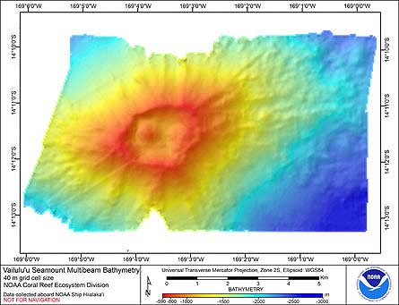 Image map of Vailulu'u Seamount bathymetry.