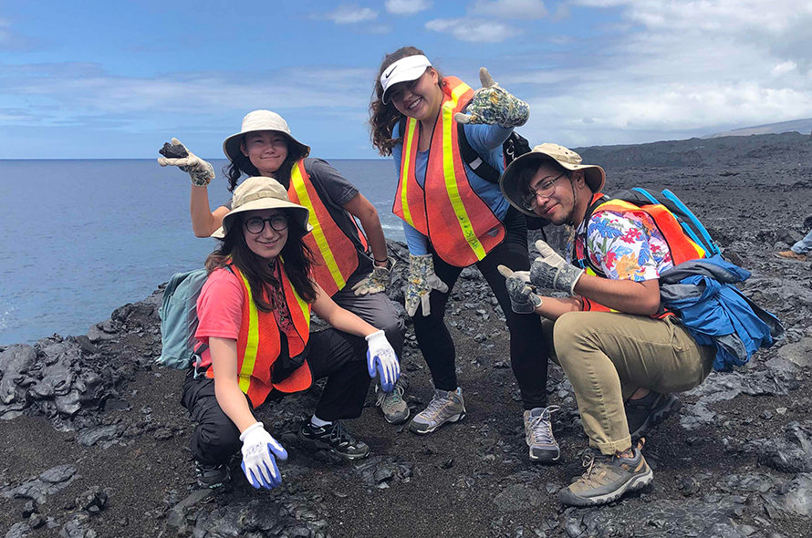 students collecting samples image