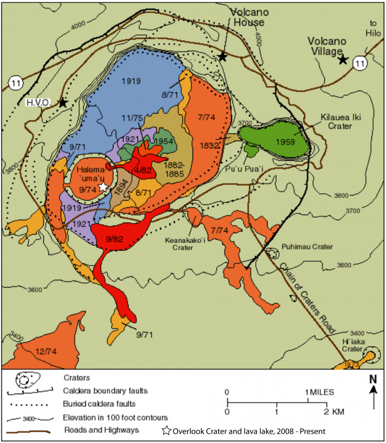 historical lavas at Kilauea