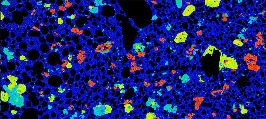 Mg element map of boninite thin section