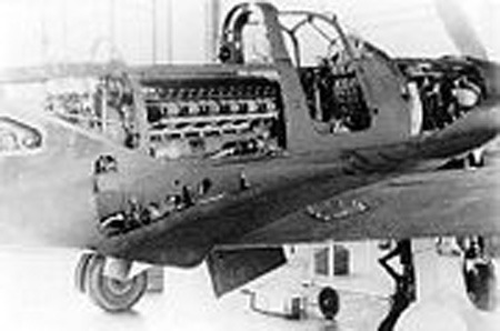 Historic photo: P-39 Airacobra center fuselage details