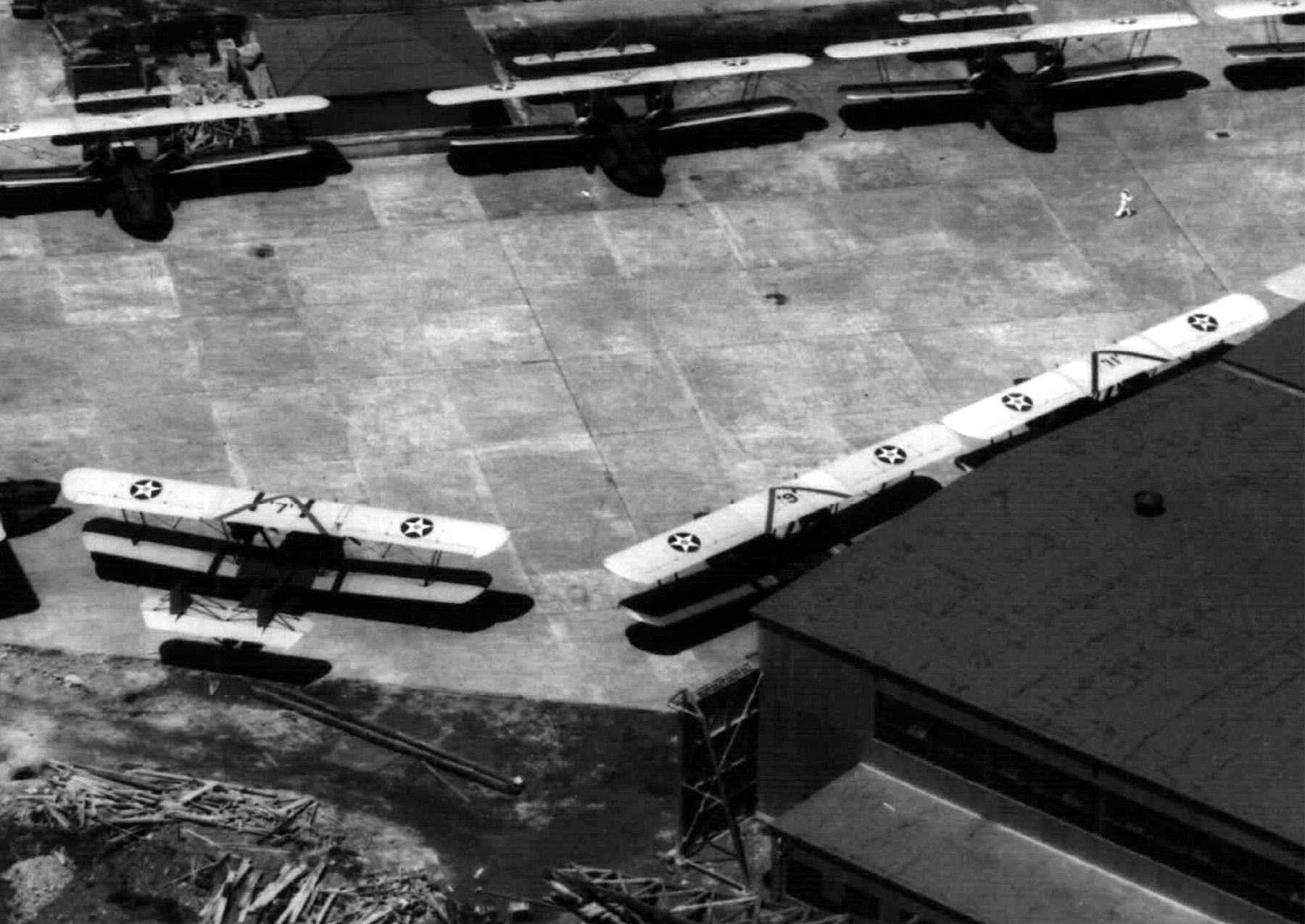 Historic photo: PK-1 1-P-9 on tarmac overhead