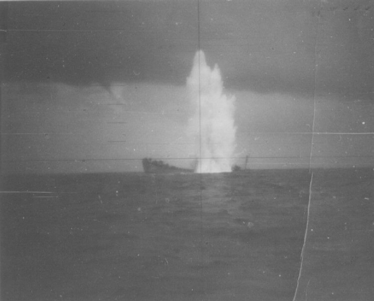 Historic photo: LST-561 sinking