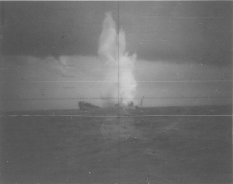 Historic photo: LST-561 sinking