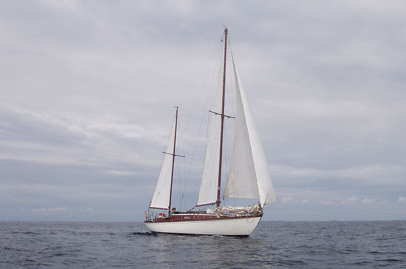 Historic photo: Ketch sailboat