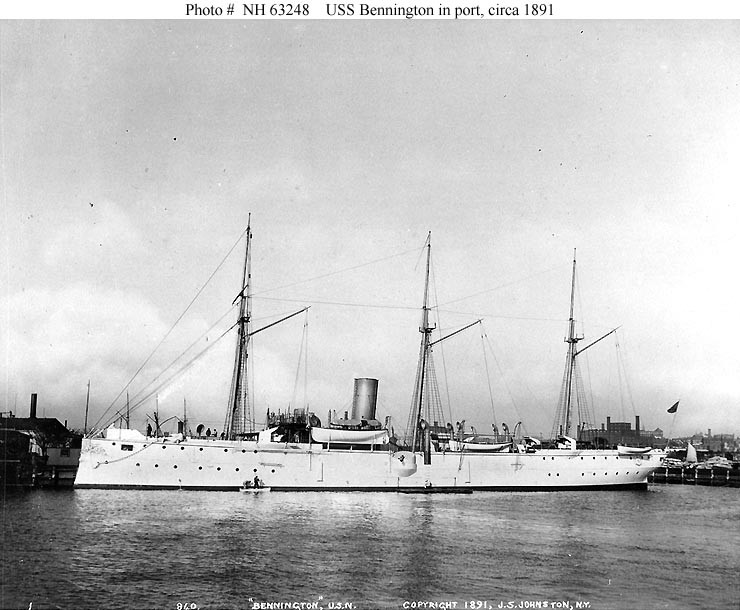 Historic photo: USS Bennington 1891