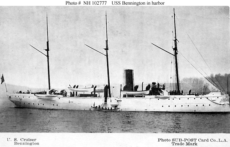 Historic photo: USS Bennington 1891-1901