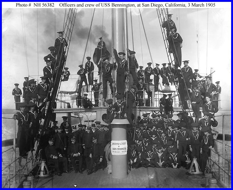 Historic photo: USS Bennington crew
