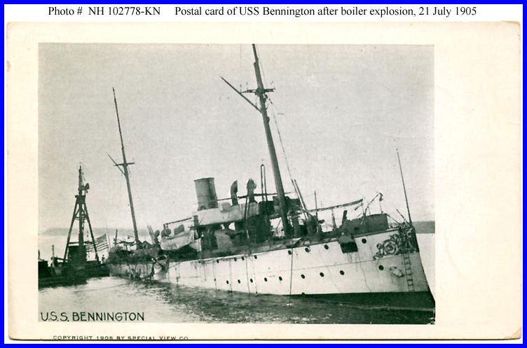 Historic photo: USS Bennington explosion