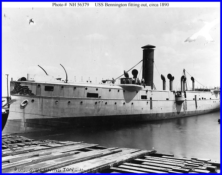 Historic photo: USS Bennington fitting out