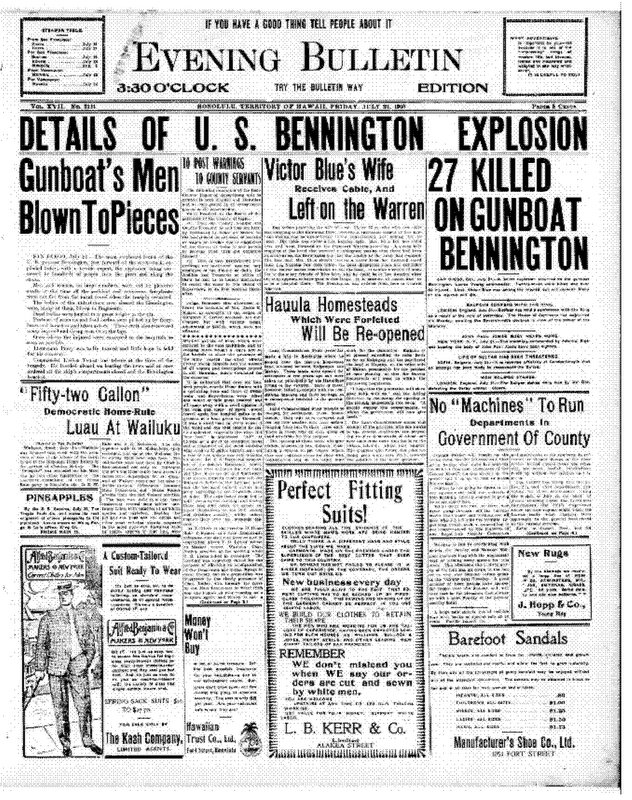 Article: Details of U.S. Bennington explosion