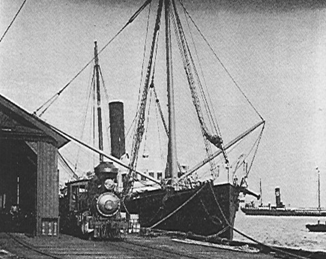 Historic photo: SS Claudine along side Claudine Warf
