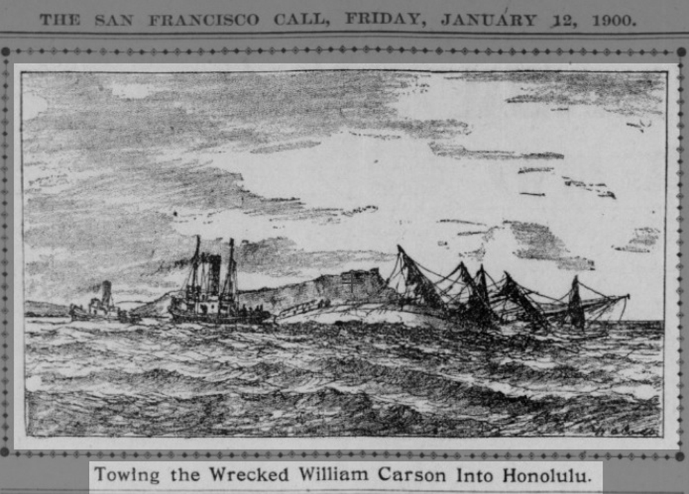 Historic photo: wrecked William Carson