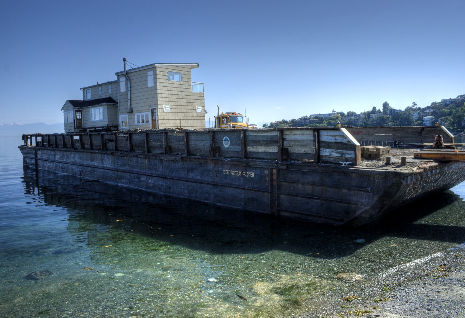 Historic photo: House on barge