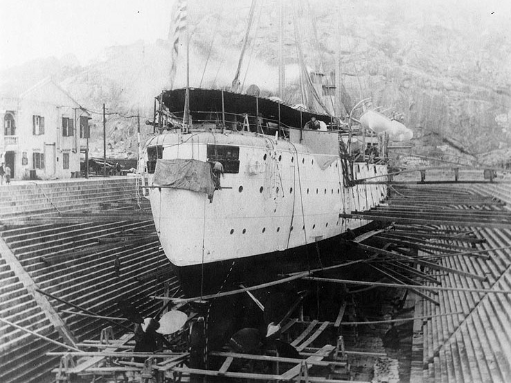 Historic photo: USS Baltimore in the Far East 1904-06