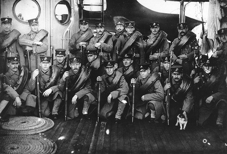 Historic photo: USS Baltimore Marines 1905