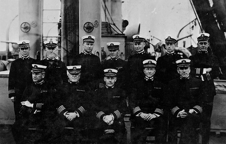Historic photo: USS Baltimore officers mine squadron 1 1918