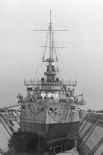 Historic photo: USS Ohio dry dock 1904