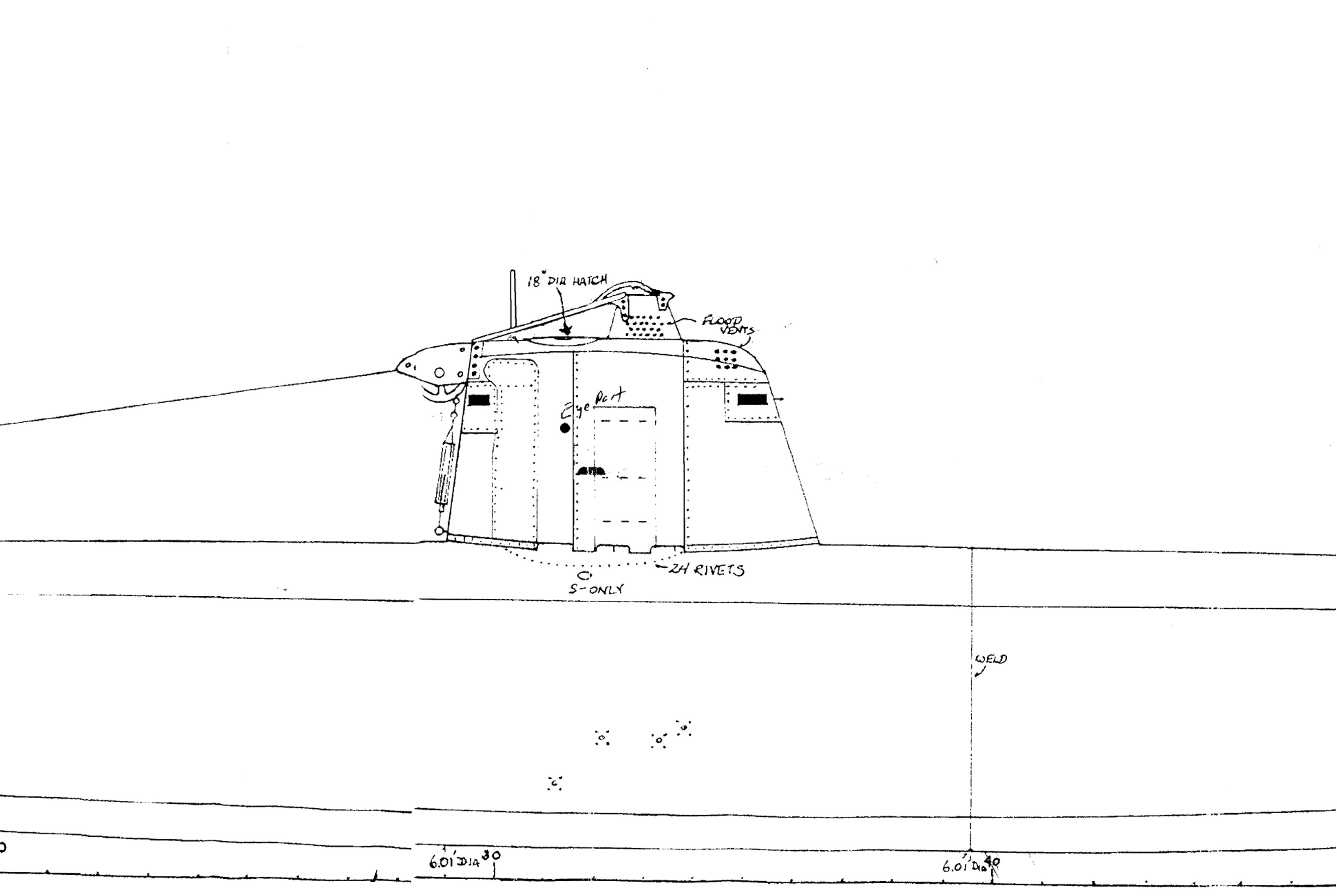 Diagram: Mid section midget sub