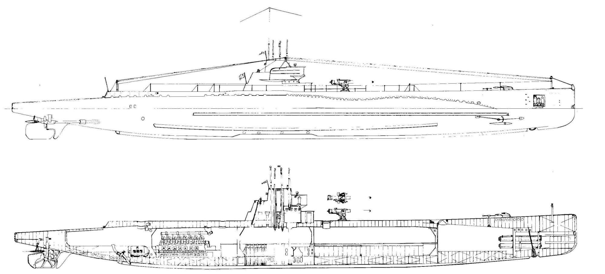 Diagram: USS S-4
