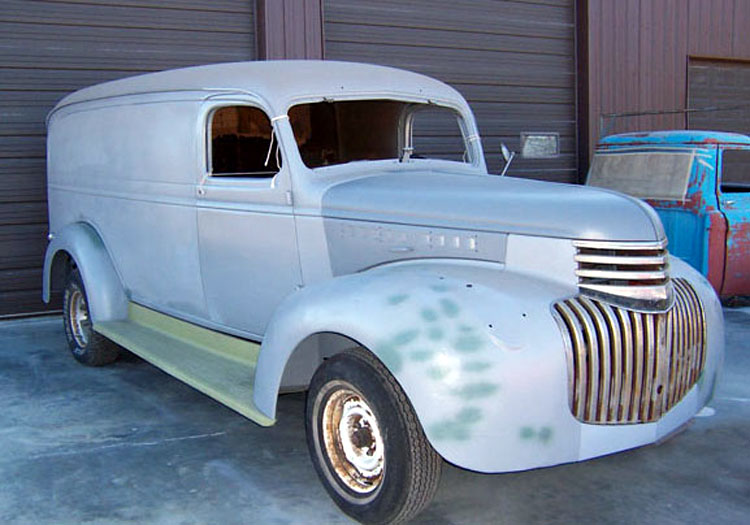 Historic photo: 1941 Chevy panel primer