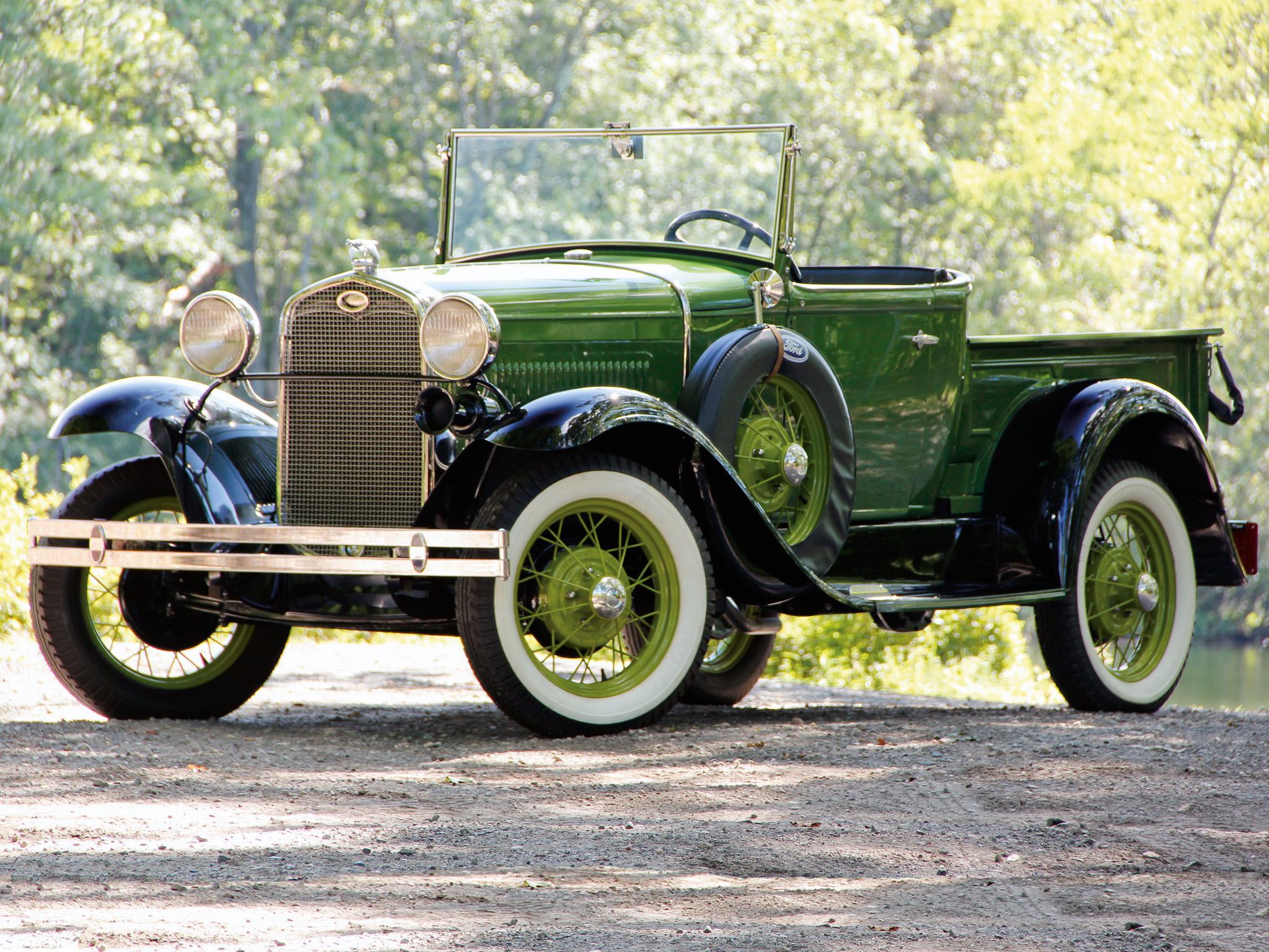 Historic photo: 1930 Ford model open cab pickup
