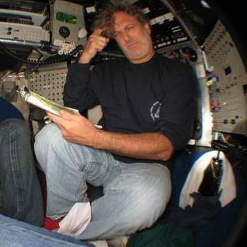 Ken Rubin in the Alvin Submersible