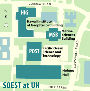 map of UH Manoa campus