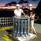 UH News Image of the Week: PhD Student Eleanor Bates conducting result during HOT Cruise
