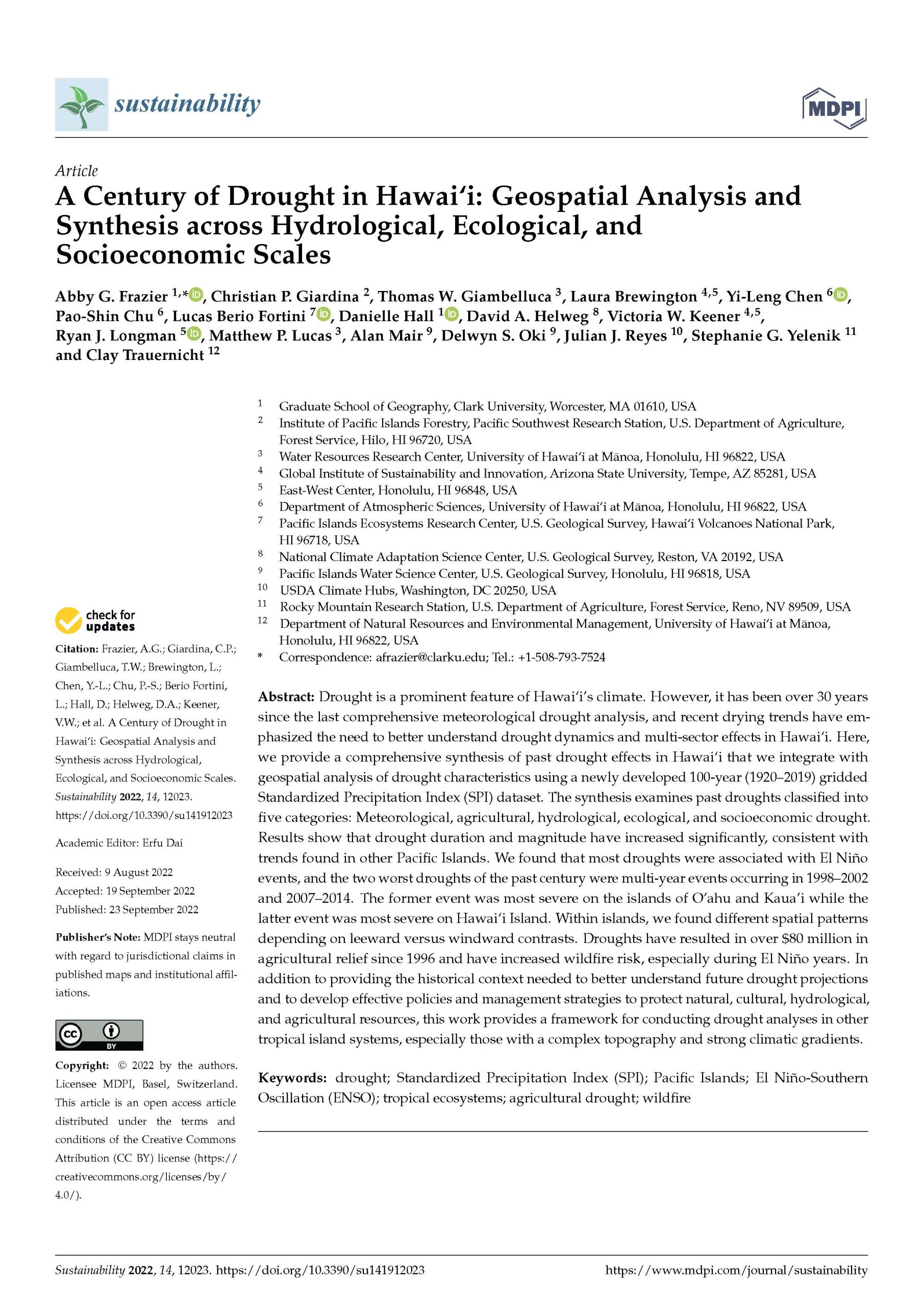Graphic of front page of journal article