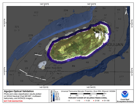 TOAD map for aguijan Island.