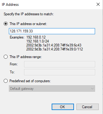 IP Address Allow