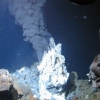 Hydrothermal vent billows black smoke