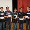 Maui high school students with first place award