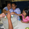 Mom and kids - microbe activity