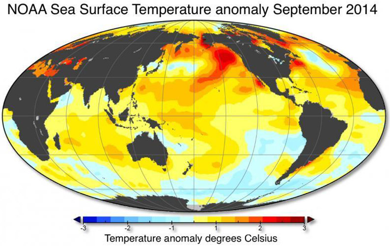 Sea surface anomaly graphic