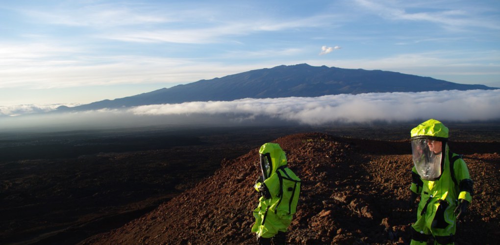 Image of HI-SEAS suited excursion.