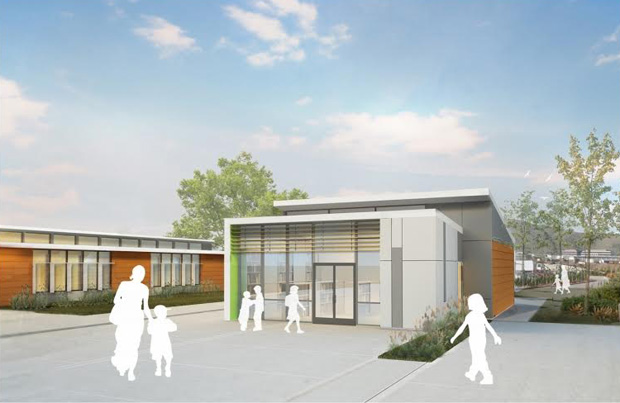 Rendering of net zero energy classroom