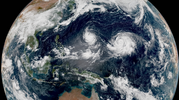Twin western Pacific typhoons