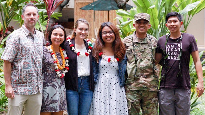 From left, Michael Guidry, Kammie-Dominique Tavares, McKenna Lewis, Diana Lopera, Andrew Tokuda and Cuong Tran.