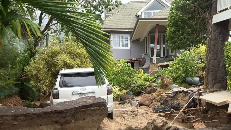 Image of April 2018 storm damge on Kaua'i