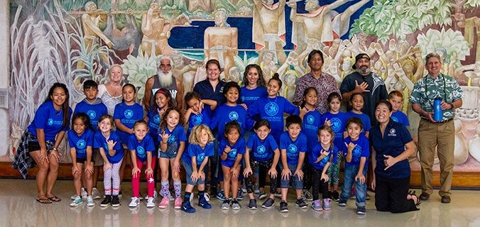 Malama Honua students visit UH Manoa.