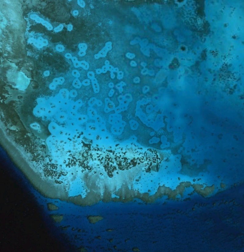 Halos in the Red Sea. Copyright: CNES/Airbus; DigitalGlobe.