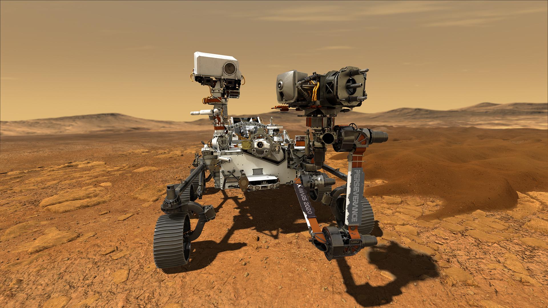 Illustration depicts NASA's Perseverance rover operating on the surface of Mars. Credit: NASA/JPL-Caltech